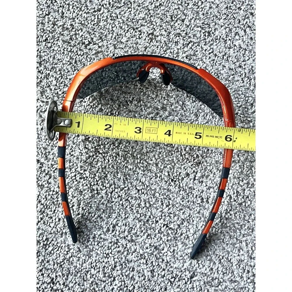 Orange Black Sport Shield Wrap Sunglasses Cycling Running Golf Fishing UV Style